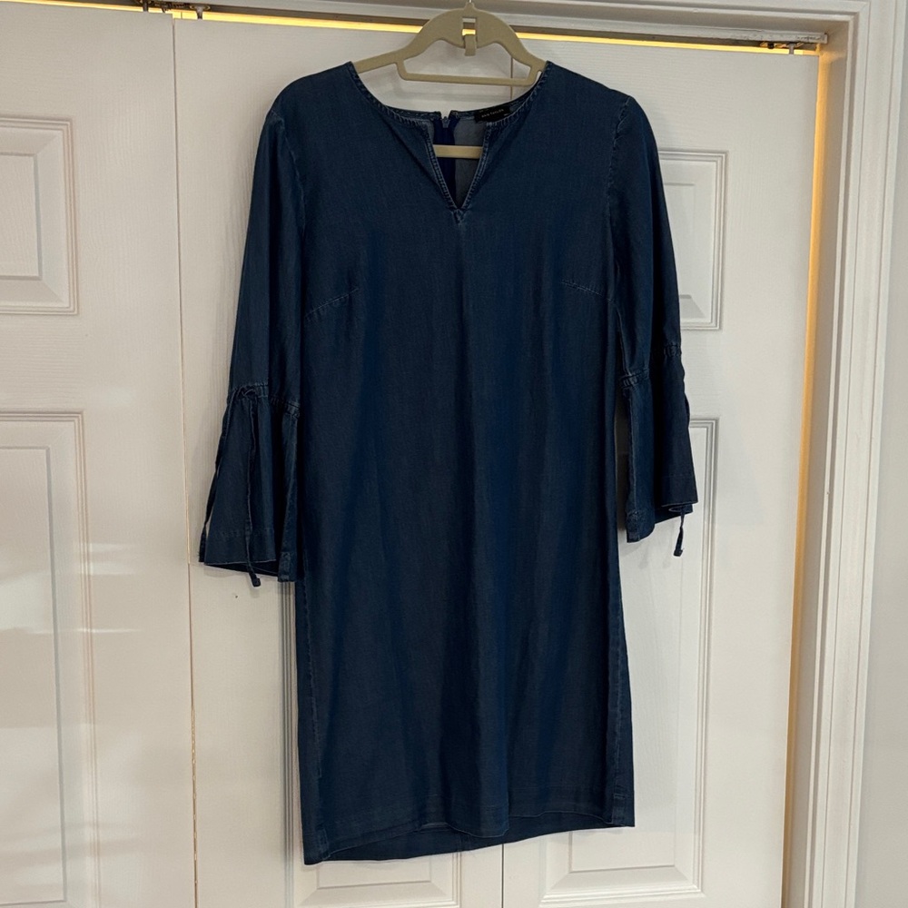 Ann Taylor size 2 Dark Blue Mini Dress with Bell Sleeves-never worn